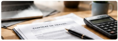 Contrat de travail à durée déterminée sur un bureau